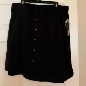 Black button down skirt